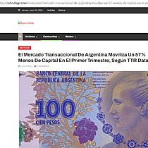 El Mercado Transaccional De Argentina Moviliza Un 57% Menos De Capital En El Primer Trimestre, Segn TTR Data